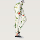 Erdbeerblätter Garten Leggings (Rechts)