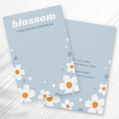 Erdbeerblüte Retro-staubige blaue Ohrring-Karte