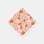 Erdbeerblüte Serviette (Ecke)