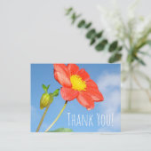 Erdbeerblüten-Dankeschön Postkarte (Stehend Vorderseite)
