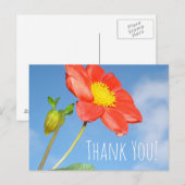 Erdbeerblüten-Dankeschön Postkarte (Vorne/Hinten)