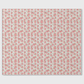 Erdbeerblüten-Pastell Geschenkpapier (Flach)