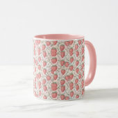 Erdbeerblüten-Pastell Tasse (VorderseiteRechts)