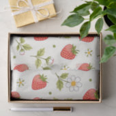 Erdbeerblüten-Sommer-Muster Seidenpapier (Geschenk)