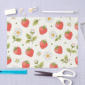 Erdbeerblüten-Sommer-Muster Seidenpapier (Handwerk)