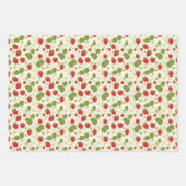 Erdbeerblüten- und Beerenmuster Geschenkpapier Set (Vorderseite 2)