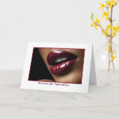 Erdbeerbonbon-Küsse Karte (Gelbe Blume)