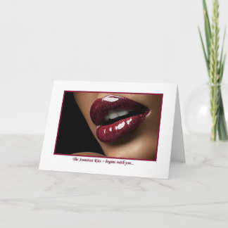 Erdbeerbonbon-Küsse Karte