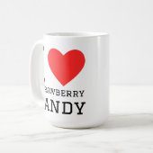 Erdbeerbonbon-Muster Kaffeetasse (Vorderseite Links)