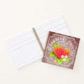 Erdbeerbraun mit Rahmen-Notebook Notizblock (Innenseite)