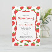 ErdbeerBrautparty-Einladung Einladung (Stehend Vorderseite)