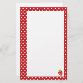 Erdbeerbriefpapier Briefpapier (Vorne/Hinten)