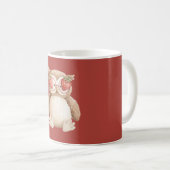 Erdbeerbrille Eule Kaffeetasse (VorderseiteRechts)
