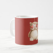 Erdbeerbrille Eule Kaffeetasse (Vorderseite Links)
