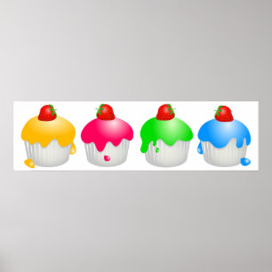 Erdbeerbrötchen Poster