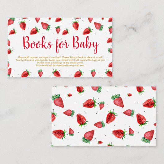 Erdbeerbuch Begleitkarte (Vorne/Hinten)