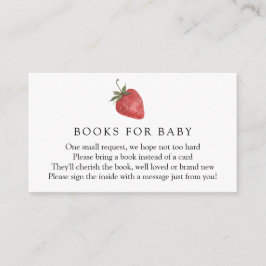 Erdbeerbücher für Babyanfragen Begleitkarte