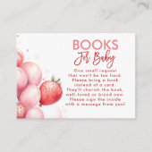 Erdbeerbücher für Babydusche Begleitkarte (Vorderseite)