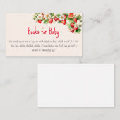 Erdbeerbücher für das Baby-Rosa-Ticket Begleitkarte (Vorne/Hinten)