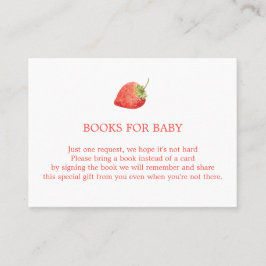Erdbeerbücher für die Babyverschlusskarte Visitenkarte