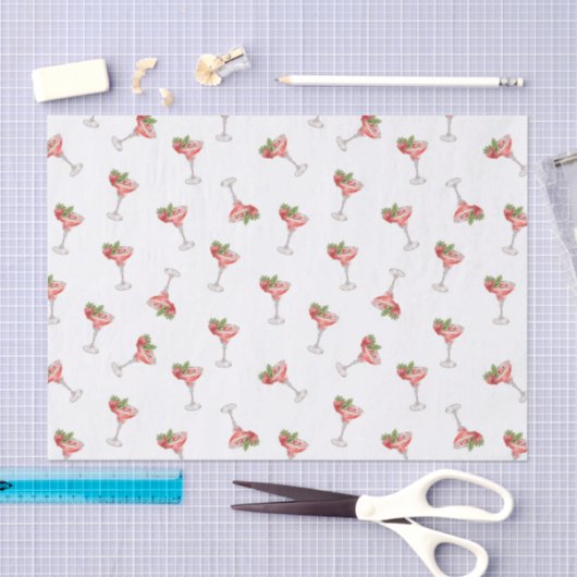 Erdbeercocktail-Getränke Roter Brautjungfernabschi Seidenpapier (Handwerk)