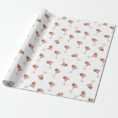 Erdbeercocktailgetränke Brautparty Geschenkpapier (Ungerollt)