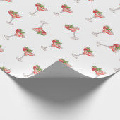 Erdbeercocktailgetränke Brautparty Geschenkpapier (Ecke)