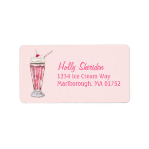 Erdbeercreme Adressaufkleber