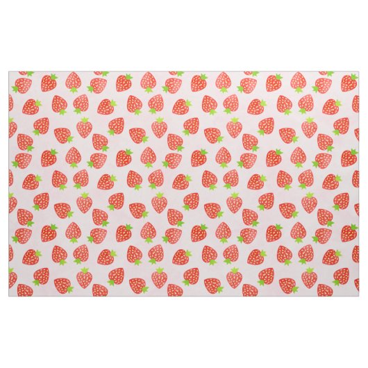 Erdbeercreme Fruchtmuster Hübsch Stoff (Fat Quarter (45,7 x 55,9 cm))