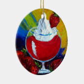 Erdbeerdaiquiri-Verzierung Keramikornament (Rechts)