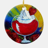 Erdbeerdaiquiri-Verzierung Keramikornament (Hinten)