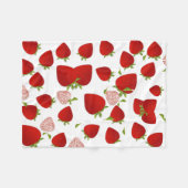 Erdbeerdecke Fleecedecke (Vorderseite (Horizontal))