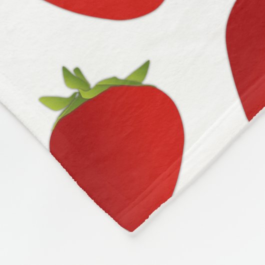Erdbeerdecke Fleecedecke (Ecke)
