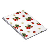 Erdbeerdesign in weißem, modernem Design Notizblock (Rechte Seite)