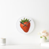 Erdbeerdesign Runde Wanduhr (Zuhause)
