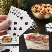 Erdbeerdessert mit frischem Jogurt Spielkarten (In Situ)