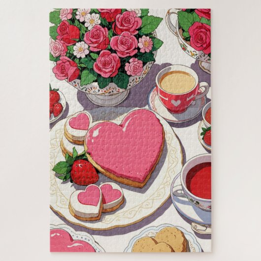 Erdbeerdessert Puzzle (Vertikal)