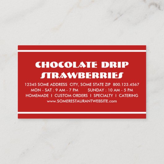 Erdbeerdessert Treuekarte (Rückseite)