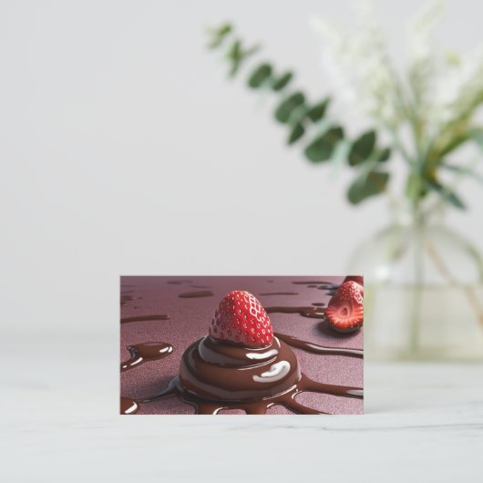 Erdbeerdessert Treuekarte (Stehend Vorderseite)