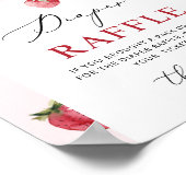 Erdbeerdiapier-Zeichen Preisliste für Berry Poster (Ecke)