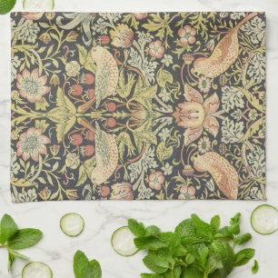 Erdbeerdiebe von William Morris, Vintage Art Geschirrtuch