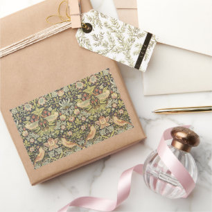 Erdbeerdiebe von William Morris, Vintage Kunst Rechteckiger Aufkleber