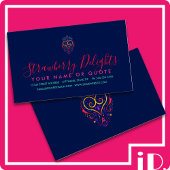 Erdbeerdoodell zeichnend Visitenkarte