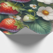 Erdbeerdruckpapier Geschenkpapier (Ecke)