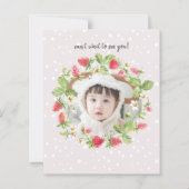 Erdbeere 1. Foto Berry Erster Geburtstag (Rückseite)