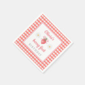 Erdbeere 1. Geburtstag Beere Erster Geburtstag  Serviette (Ecke)