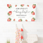 Erdbeere 1. Geburtstag Berry Sweet One Banner (Insitu)