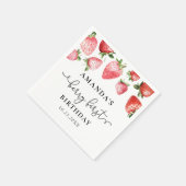 Erdbeere 1. Geburtstag Berry Sweet One  Serviette (Ecke)