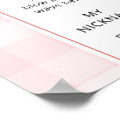 Erdbeere 1. Geburtstag Party Foto Meilenstein Poster (Ecke)