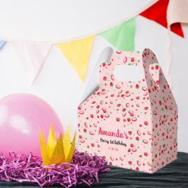 Erdbeere 1. Geburtstagsbeere Party erste Geschenkschachtel